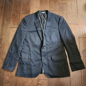 Express Men's Photographer Blazer Black Two Button Fitted - Size 42 Regular